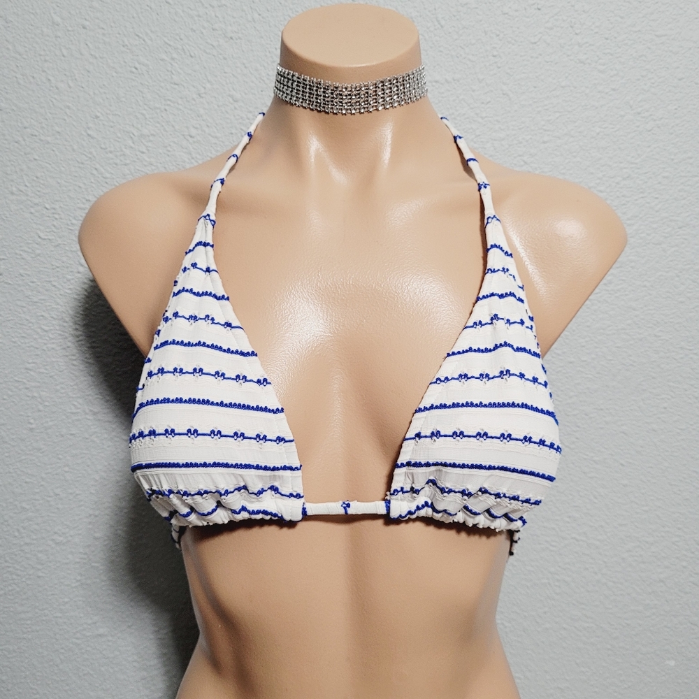 Ralph Lauren stripe bikini swim suit top MEDIUM